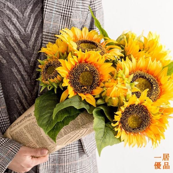 假花 仿真花束 向日葵 假花 干花 太陽花 花藝插花