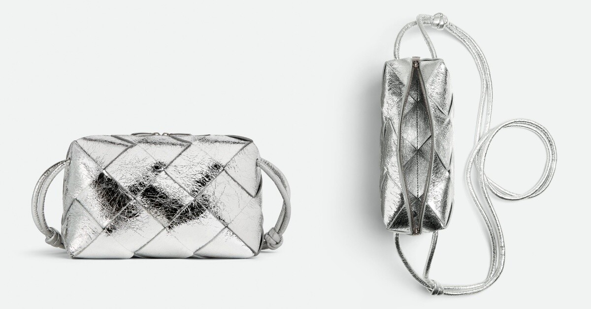 2023冰川銀色包推薦2:Bottega Veneta Cassette小型相機包