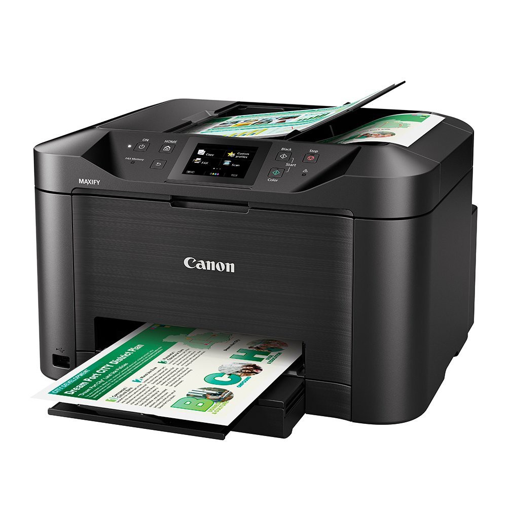 CANON MAXIFY MB5170商用傳真多功能複合機• 四合一功能: 彩色傳真/彩色影印/彩色列印/彩色掃描• 高速文件列印每分鐘24/15.5頁1(黑白/彩色)• 雙重抗水高密度顏料墨水，令列