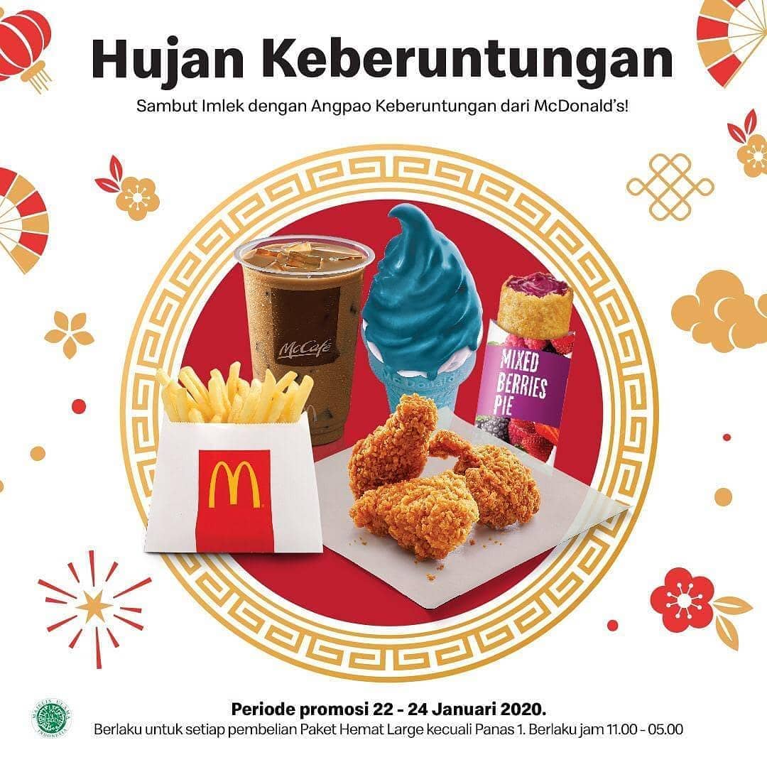 Mcdonalds Promo Beli Paket Hemat Large Gratis Lucky Angpao