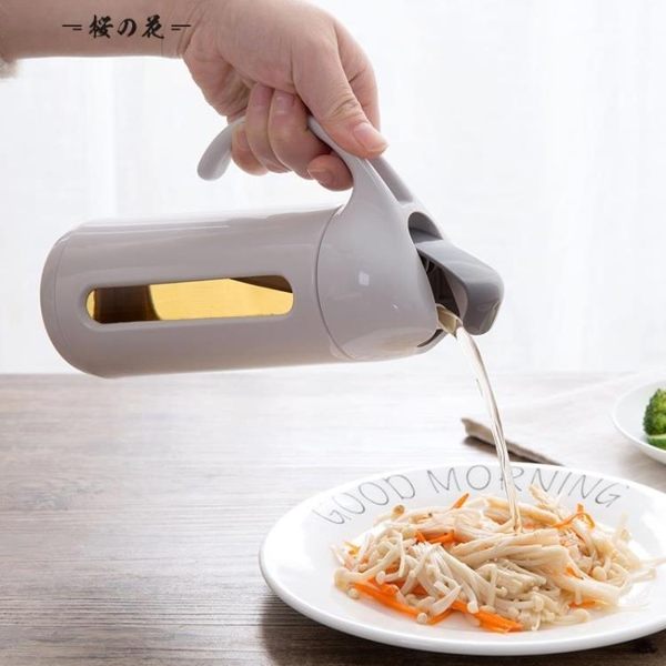 全館83折 居家家 自動開合玻璃油壺防漏小油瓶 家用廚房裝油罐醬油瓶香油瓶【櫻花本鋪】