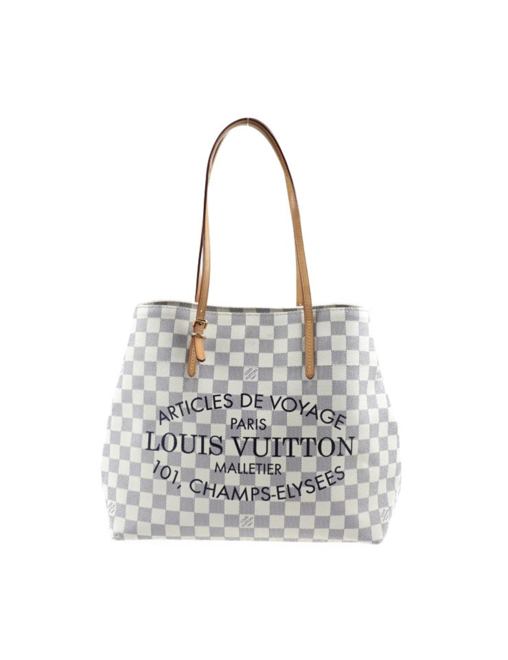 51〜54cm [尺寸（英寸）] 11.0 x 12.6英寸 肩寬：20.1inch [材料] Damier Azur帆布/ PVC [規格] 內： 打開口袋x 2，內部拉鍊口袋x 1 [一起去] 沒