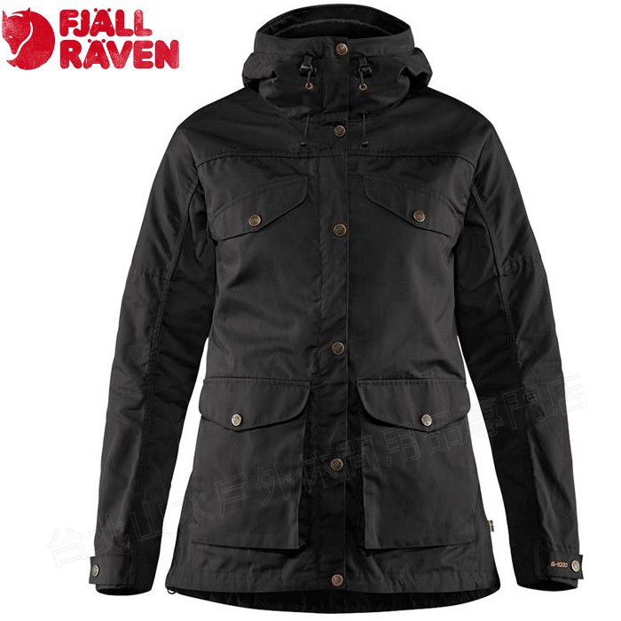 Fjallraven 小狐狸 防風外套/軍裝夾克/獵裝風衣 Vidda Pro 女款 89856 550 黑色品名：Vidda Pro Jacket W 女款 防風外套材質：G-1000® Eco: 