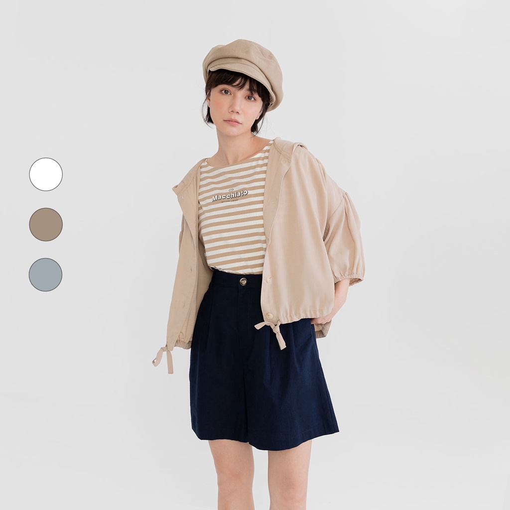 50% Fifty Percent｜連帽公主袖襯衫｜02289230002