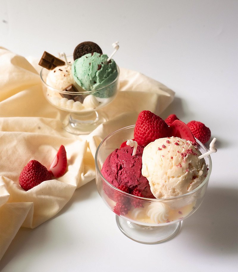 【訂製】冰淇淋蠟燭 - 手工訂製/天然大豆蠟・JUNO Candle