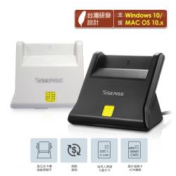 ◎3插槽設計，無須轉卡可讀取|◎可讀取手機SIM卡|◎OTG轉接頭可單獨使用商品名稱:EsenseCR11ATM直立式晶片讀卡機(17-SCR110)品牌:Esense型號:17-SCR110類型:讀