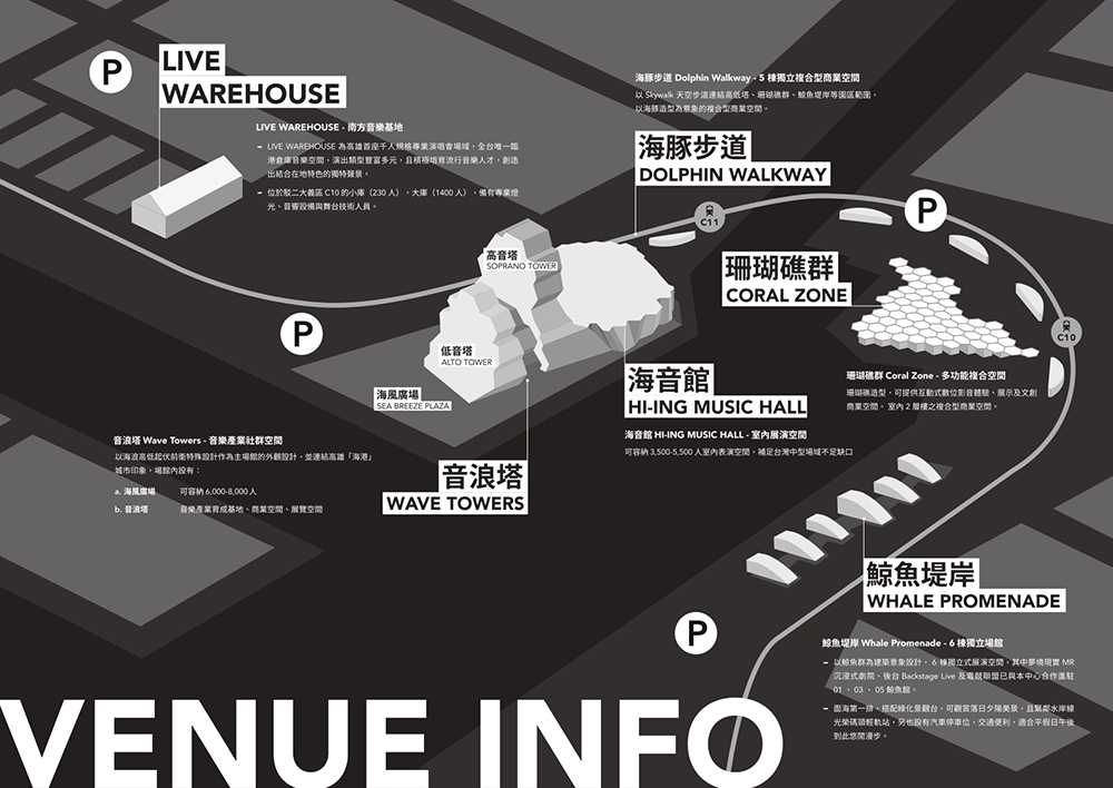 高雄流行音樂中心場域地圖。(圖片提供/高雄流行音樂中心)