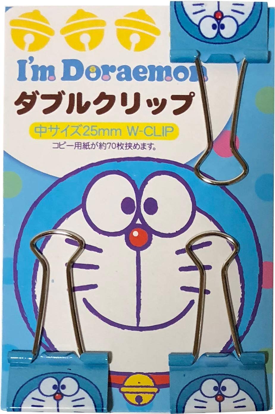 大賀屋 日貨 哆啦Ａ夢 燕尾夾 長尾夾 夾子 多用夾 學生 辦公室 三入 小叮噹 叮噹 正版 J00017362