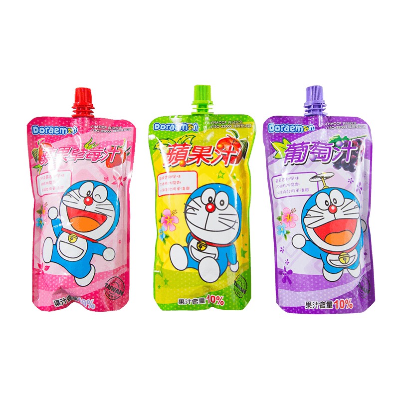 小孩的最愛首選❤倍力 小叮噹 哆啦a夢 葡萄汁/草莓蘋果汁/蘋果汁300ml【花町愛漂亮】PL
