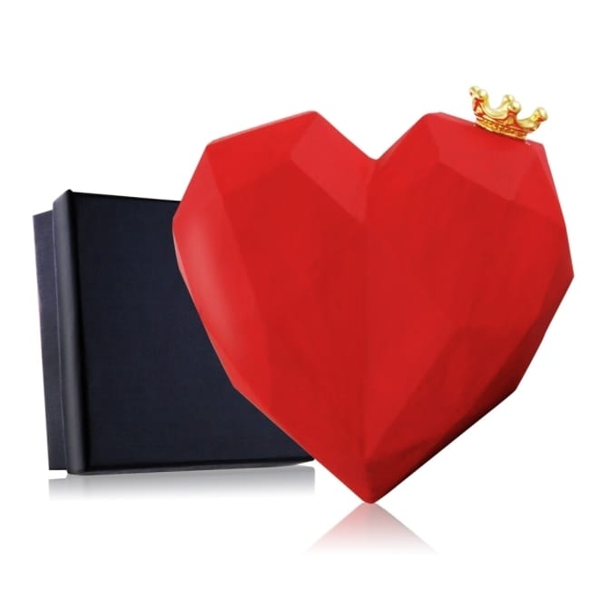 O’Pretty 歐沛媞 室內/車用 香氛擴香石擺飾-愛心(紅色皇冠)(6X2X7CM)