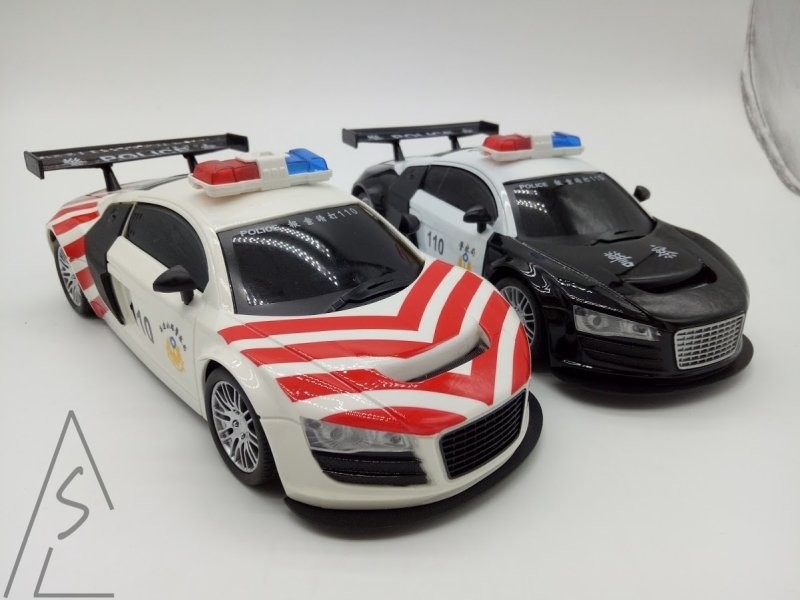 遙控車 玩具車 警察 110 遙控警車 會閃光