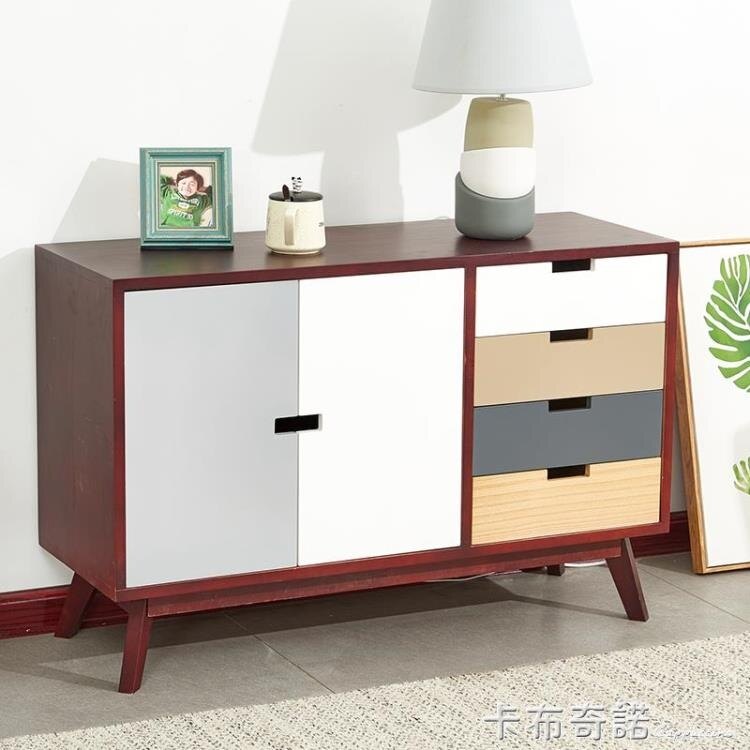 樂天優選*北歐斗櫃簡約現代臥室櫃子客廳五斗櫃實木儲物矮櫃抽屜收納白色櫥-曼莎時尚