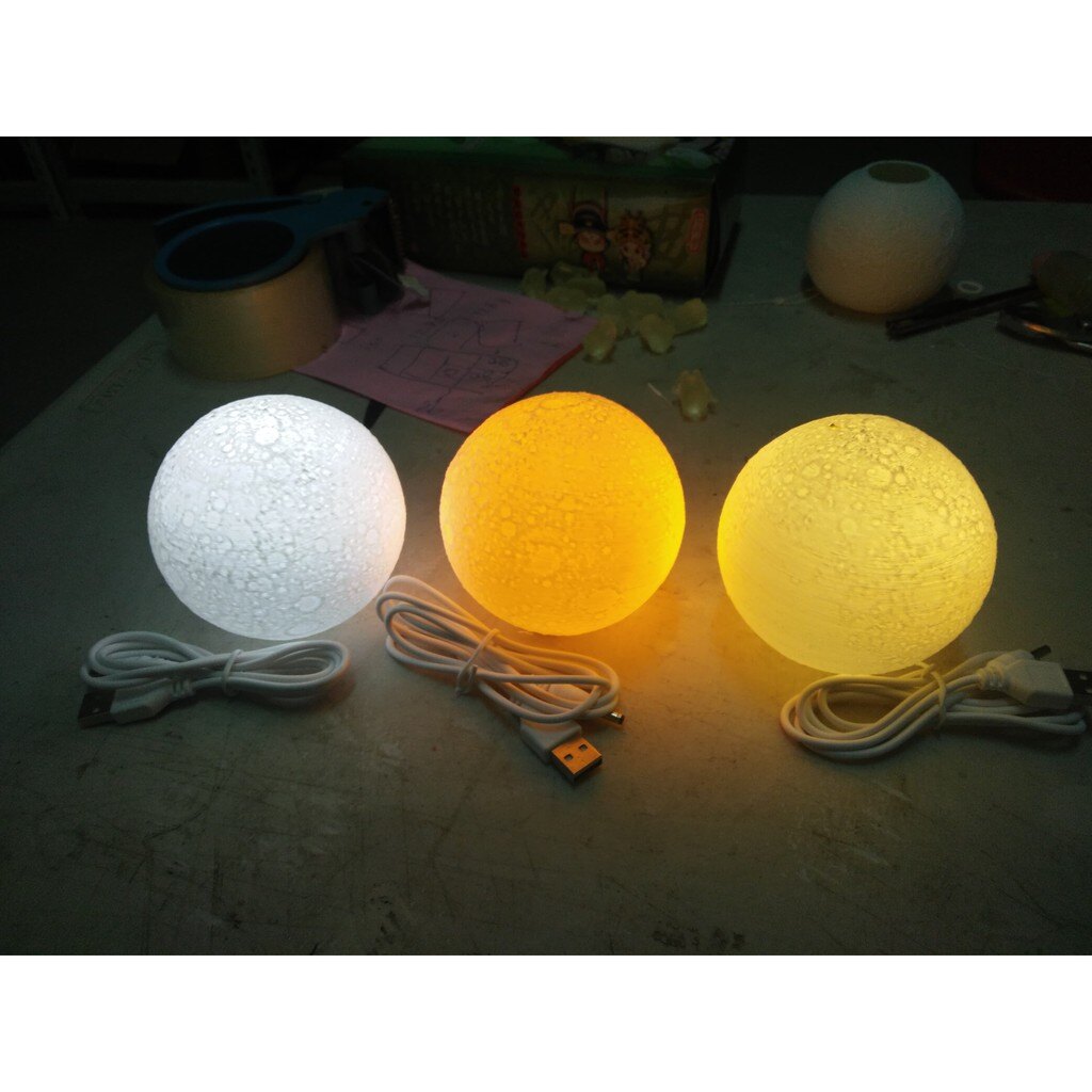 3D列印 摩艾造型燈 Moai 月球燈 電路板 燈芯觸摸開關 草帽燈珠 觸摸 電路 月亮燈 光源 療育 新奇