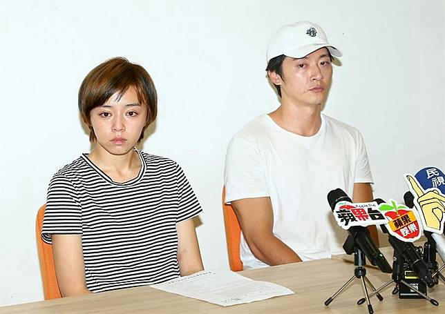馬俊麟與王瞳召開記者會認了不倫戀。(圖／中時資料照）
