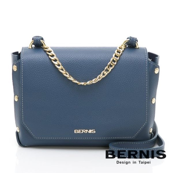 BERNIS貝爾尼斯-牛皮!! Rock狂心3way女爵包【牛仔藍】