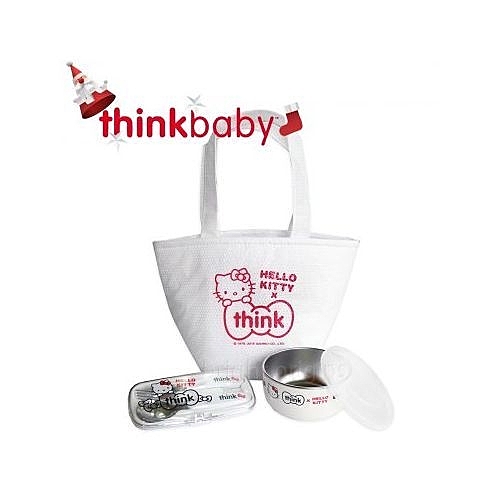 可愛的KITTY與thinkbaby聯名合作 餐具組裡充滿著kitty的氣息 快帶著kitty野餐趣