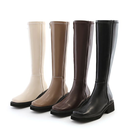 秋冬穿搭 美拉德風 D+AF  拷克車線厚底方頭長靴