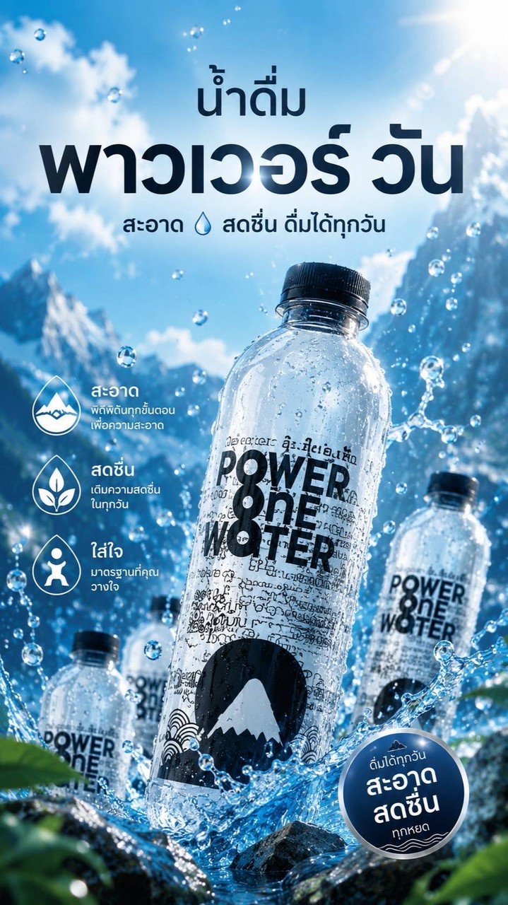 💧น้ำดื่ม พาวเวอร์ วัน💧
