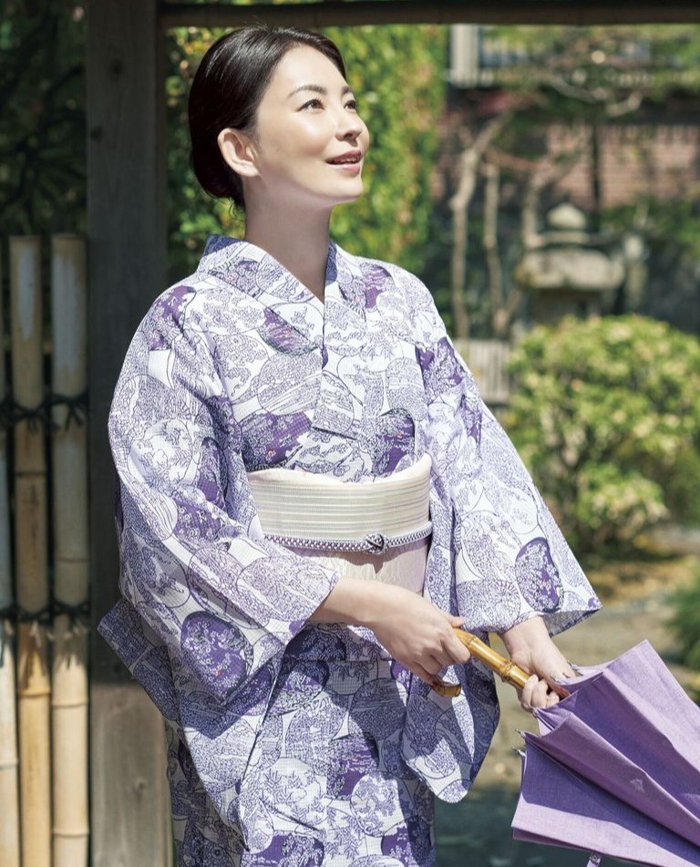 1319.透け感強め 夏物 絹紅梅 勾配糸のネップ強め 花柄 高級浴衣 夏