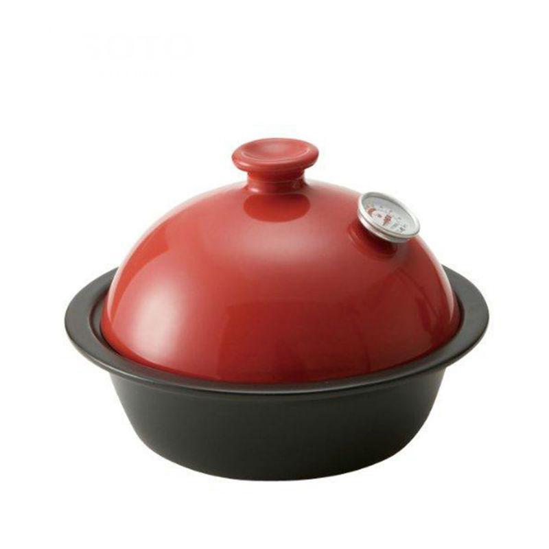 日本陶瓷煙燻烤爐【內附溫度計】 ST-126RD 05417