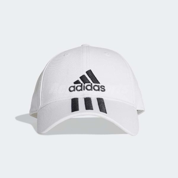 adidas 老帽 Classic 3 Stripes Cap 棒球帽 鴨舌帽 帽子 三條線 白 黑 【PUMP306】 DU0197