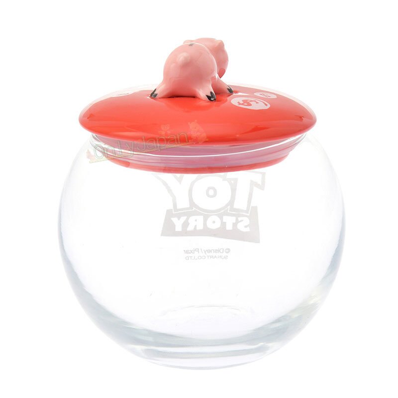 【真愛日本】玩具總動員 toys 火腿豬 邪惡豬排博士 迪士尼 飾品盒 收納盒 收納罐 置物罐 儲物罐 桌上收納 4942423251309 造型陶瓷蓋玻璃收納罐-火腿豬