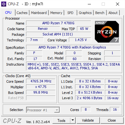 這顆 APU 有點強？AMD Ryzen 7 4700G 全核心超上 4.75 GHz