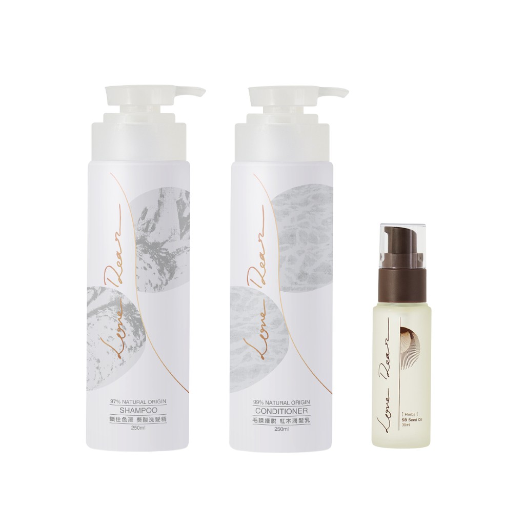 【染髮無光澤】蓬鬆 ▸ 柔亮 ▸ 滋養 / 250ml*2+30ml - 純淨三步驟，養出健康好髮質 - ▍97%﹒天然【鎖住色澤葵酸洗髮精】 ﹒天然日本山葵萃取+100%天然好泡泡 ﹒溫和凈入髮絲，