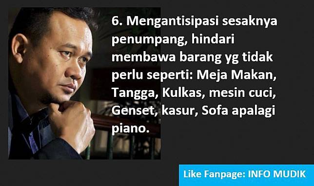 8 Tips Mudik ala Cak Lontong 'Ingat, Ini Mudik Bukan Minggat'