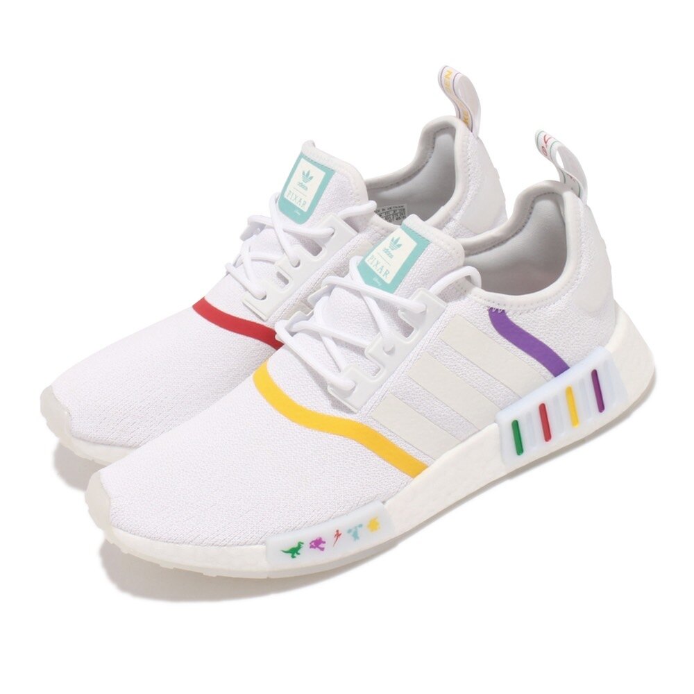 【滿額↘現折$200】【ADIDAS】ADIDAS ORIGINALS NMD R1 x PIXAR DISNEY 男鞋 女鞋 休閒鞋 白 白紅綠 彩色 迪士尼 皮克斯 聯名 BOOST 情侶鞋 特價