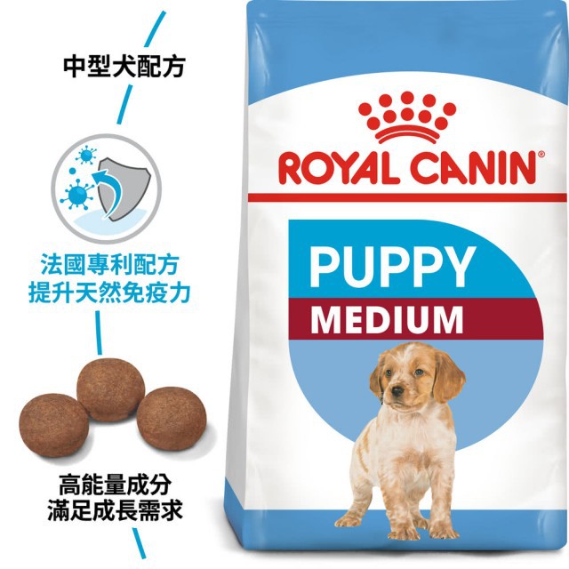 推薦使用2個月至12個月，成犬體重11-25公斤犬隻適用。產品特色豐富的營養元素來支持消化道的安全性，包括高消化蛋白，以及益生素、果寡糖及甜菜漿，來平衡胃腸道菌叢、增強防禦免疫力、高能量的飼料滿足生長