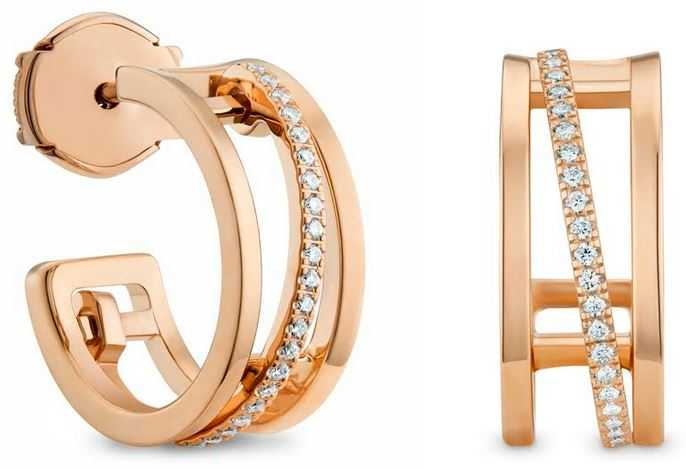 DE BEERS「Horizon系列」18K玫瑰金鑽石耳環╱121,000元。（圖╱DE BEERS提供）