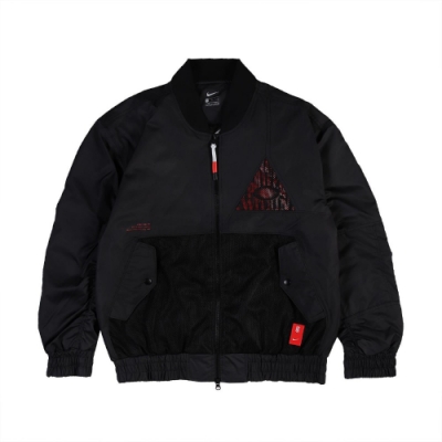 Nike 外套 Kyrie Basketball JKT 男款 飛行外套 厄文 防風 保暖 穿搭 黑 紅 CK6671010