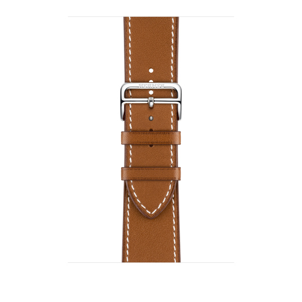 Apple Watch Hermès - 45 公釐 Fauve 棕色 Barénia 皮革 Single Tour Deployment Buckle 錶帶 -