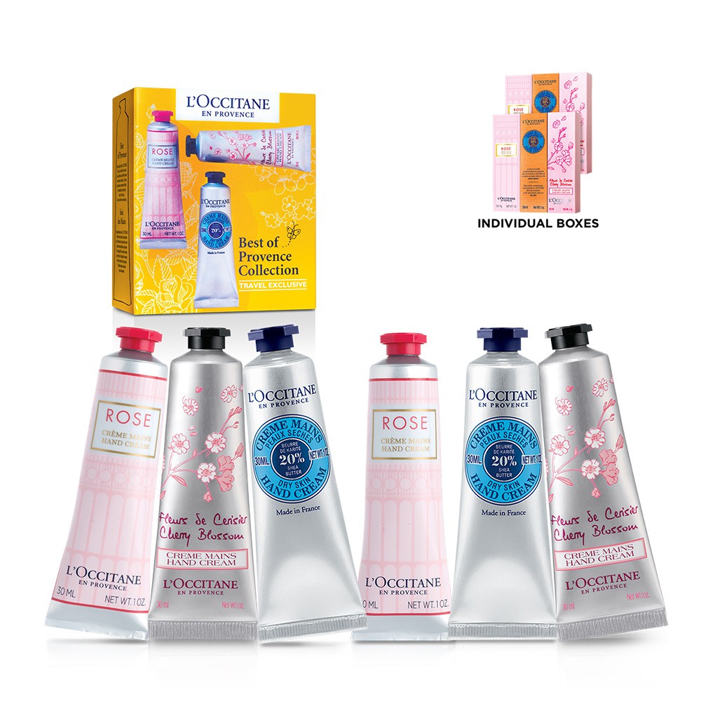 【商品特色】使用乳油木果油，質地輕盈，歐舒丹護手霜能有效滋養肌膚，常保柔嫩纖細的玉手。 【商品規格】容量/規格: 1. 乳油木護手霜 30ml x 2入2. 玫瑰花園護手霜 30ml x 2入3. 櫻