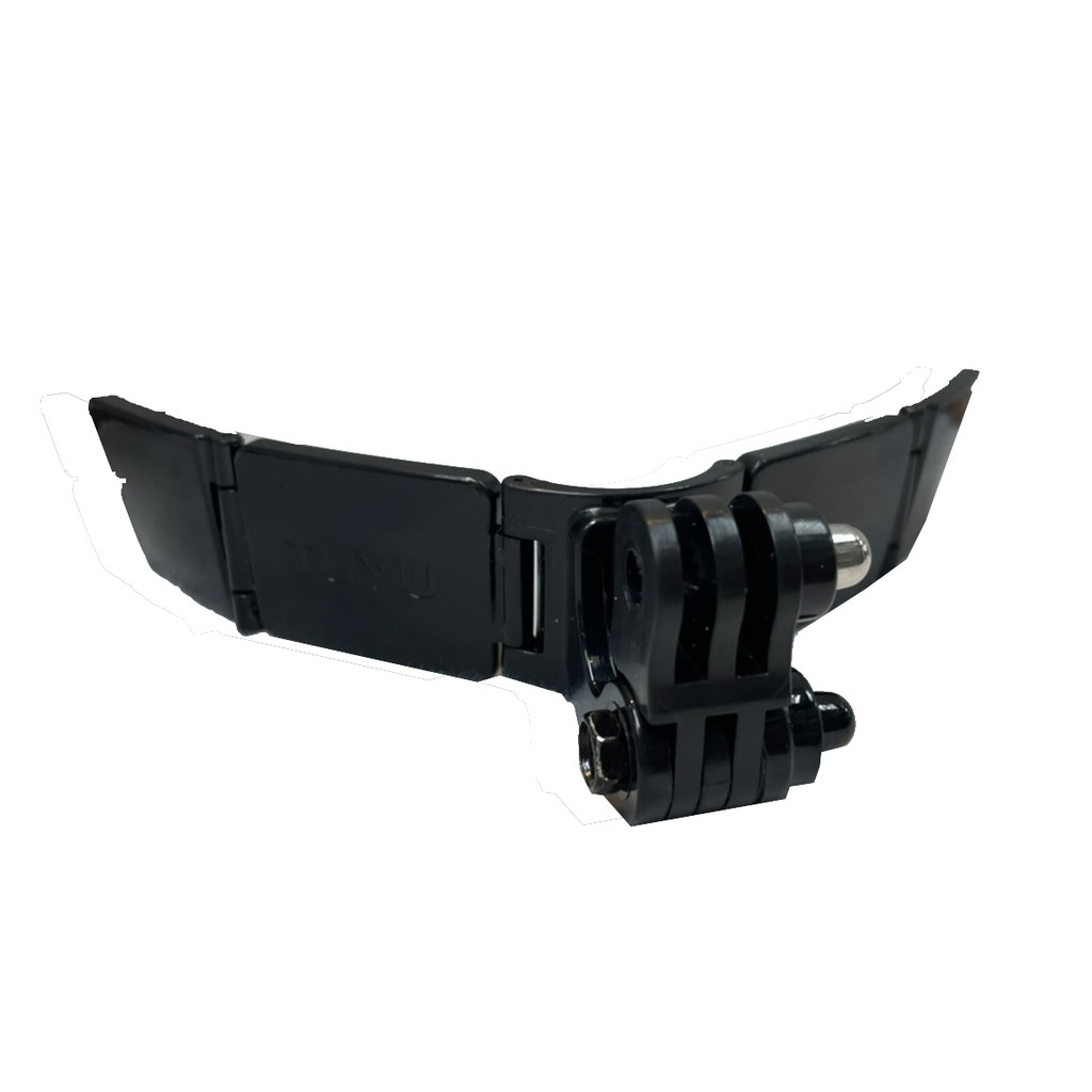 可裝於安全帽下巴圓弧者黏貼牢固，下巴支架更輕巧，尺寸小巧，裝置方便! 黏貼固定約24小時候再裝機器主機唷 !