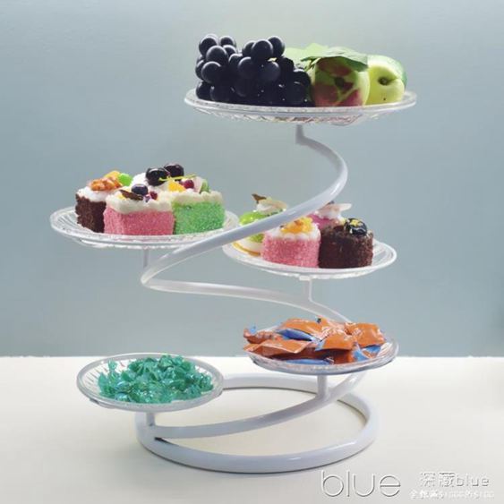 創意多層點心架下午茶糕點托盤歐式客廳水果盤家用結婚糖果蛋糕架