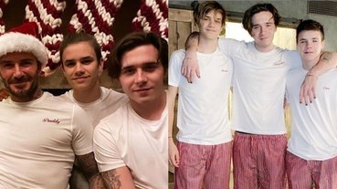 暴風抽高！貝克漢一家溫馨聖誕趴，驕傲秀出「三帥兒子」身高臉蛋已媲美男模！