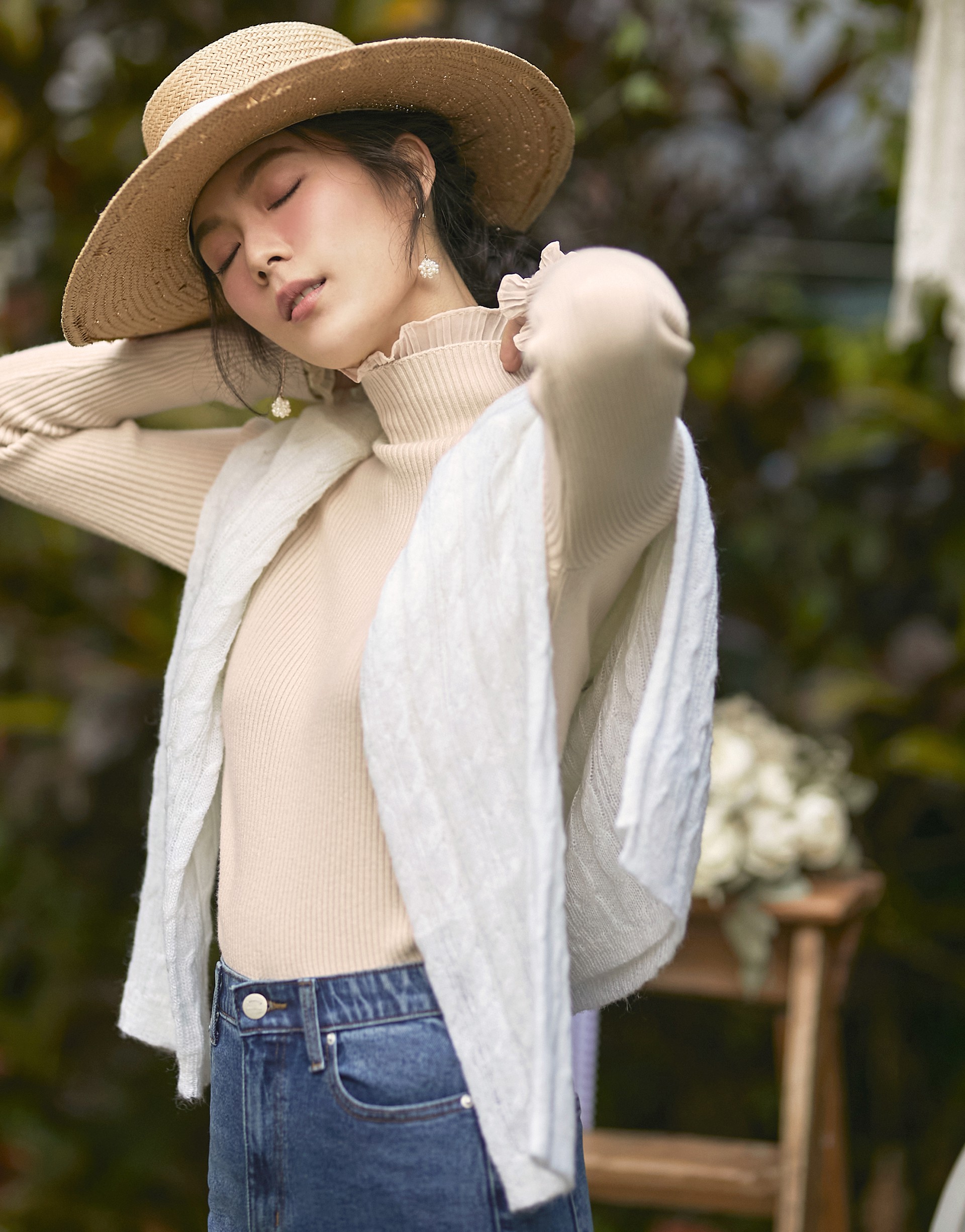 領口袖口拼接雪紡壓摺荷葉/假兩件式/舒適彈性針織面料