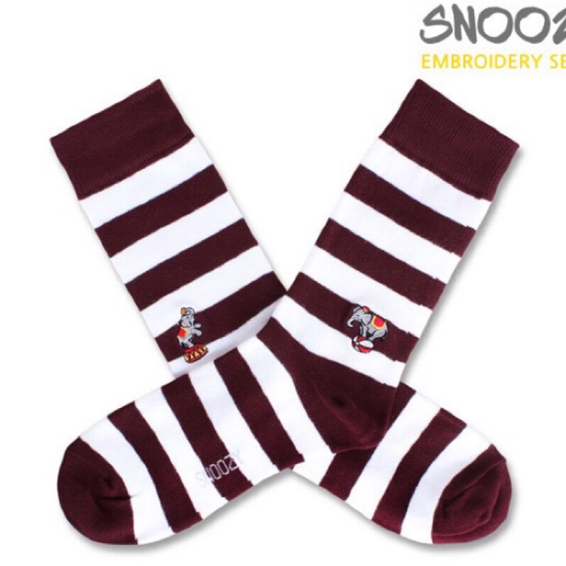 現貨 韓國 SNOOZY 電繡童趣logo襪-大象馬戲團