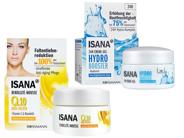 德國ISANA~24H超水妍玻尿酸保濕水凝霜50ml*1+Q10彈潤頸部緊實霜50ml*1 組合款【DS001143】