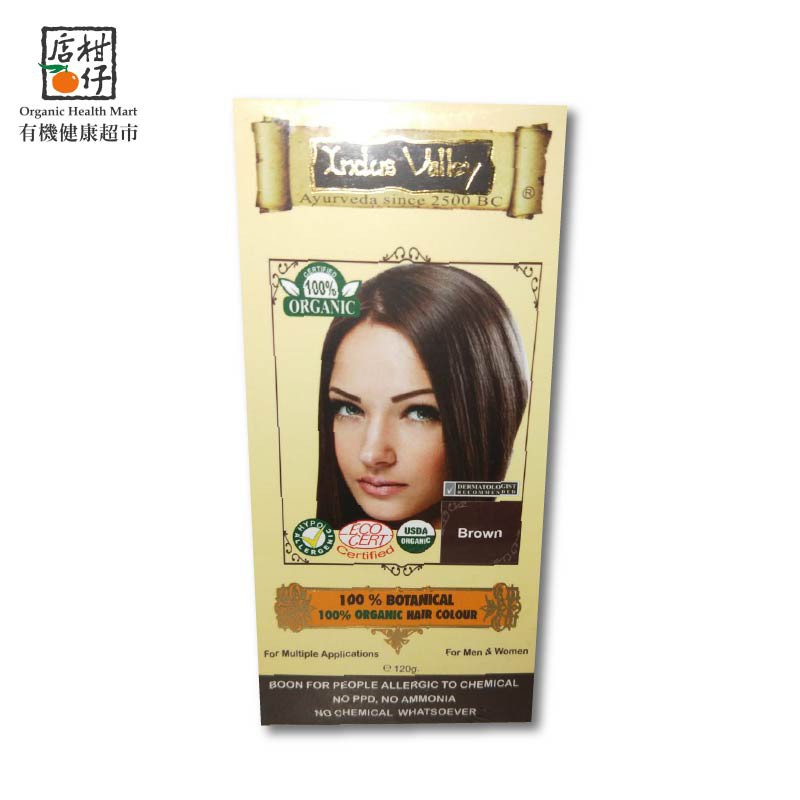 █商品規格█ 品名:印度Indus Valley 髮谷山有機增色粉(60gx2/盒)咖啡 成份：有機指甲花、有機靛藍、有機耳葉決明、有機葫蘆巴、有機茜草、有機醋粒粉、有機洋甘菊、有機婆羅米 容量：60