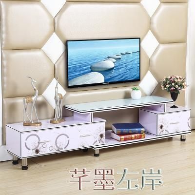 電視櫃 電視櫃茶幾組合現代簡約小戶型客廳鋼化玻璃經濟型伸縮電視機櫃 芊墨LX
