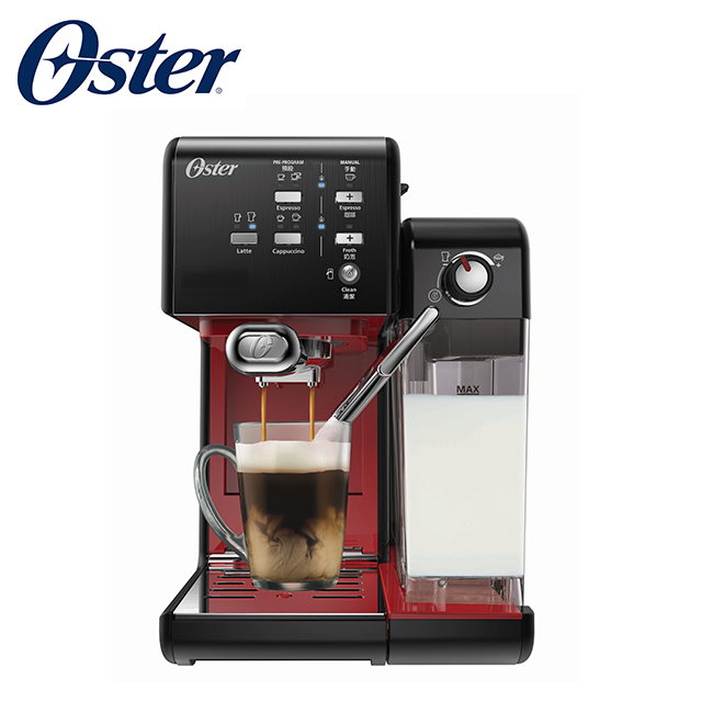 OSTER頂級義式膠囊兩用咖啡機(黑紅)(BVSTEM6701B)