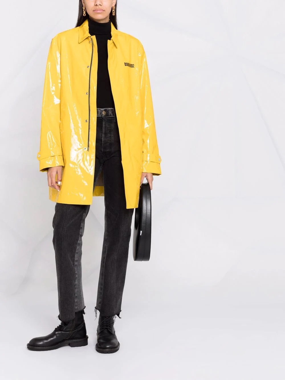 Dsquared2 slogan-print rain coat