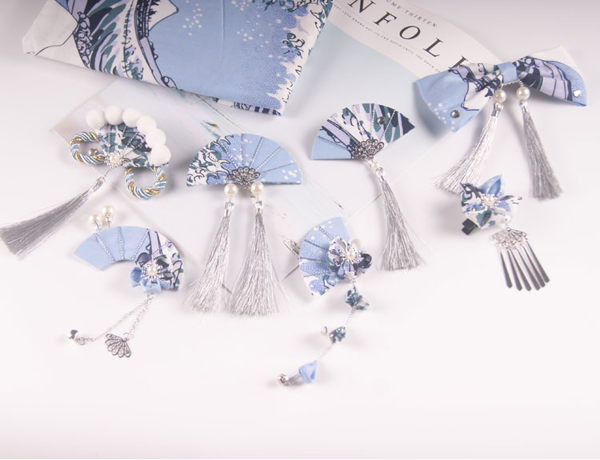 髮簪 閨蜜櫻花漢服和風髮飾古風飾品流蘇櫻花花朵髮夾和服頭飾-凡屋