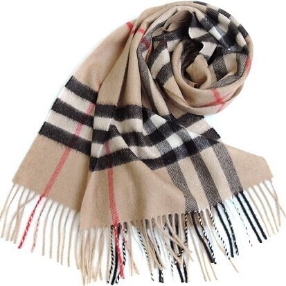 BURBERRY 經典格紋喀什米爾羊毛圍巾 80155271