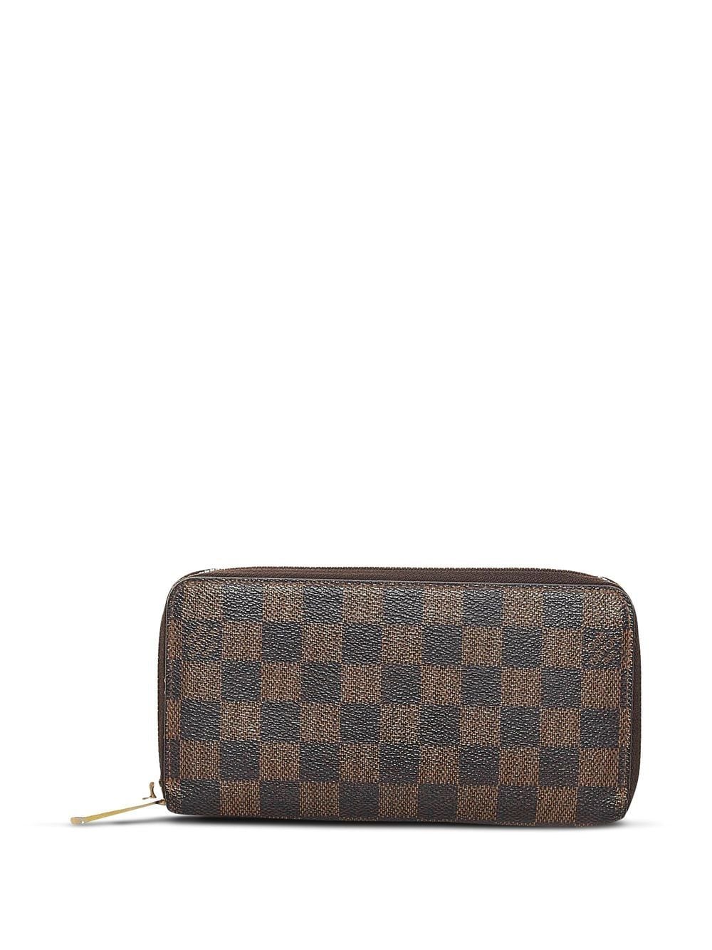 Louis Vuitton - 2011 pre-owned Damier Ebène Zippy continental wallet - women - Canvas - One Size - Brown
