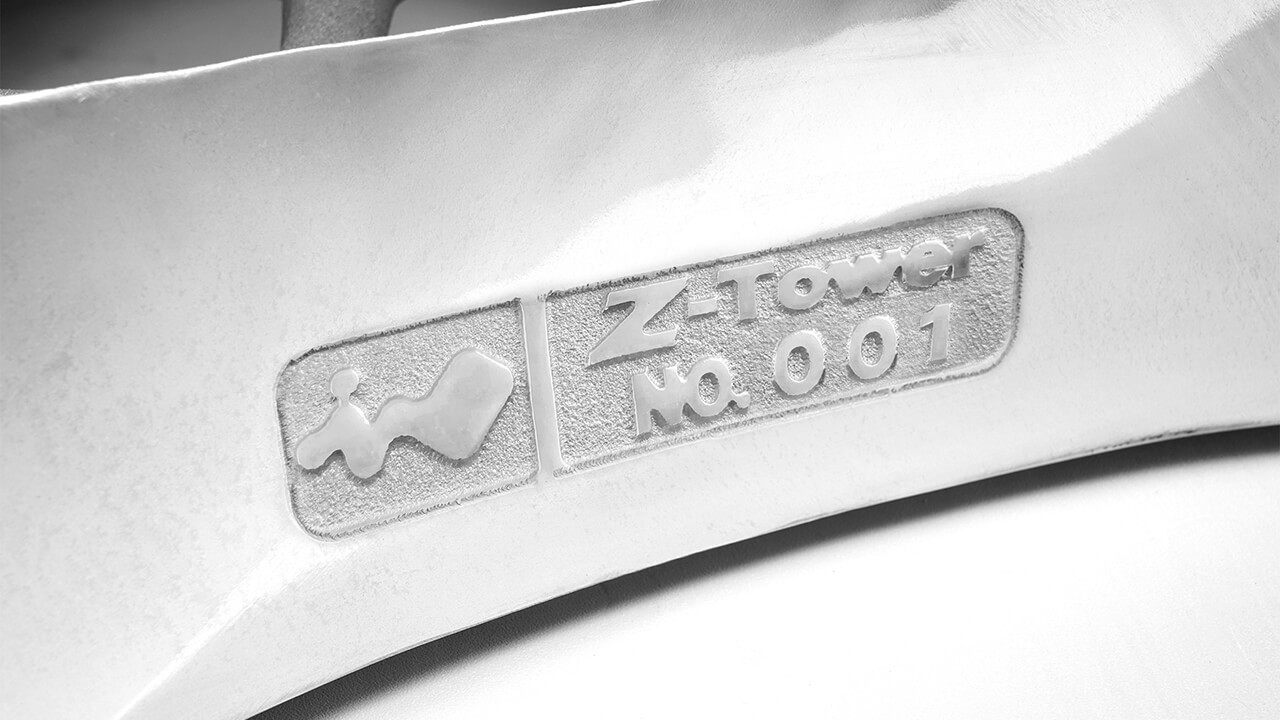 每個 Z-Towe 均會刻畫獨一無二的產品編號