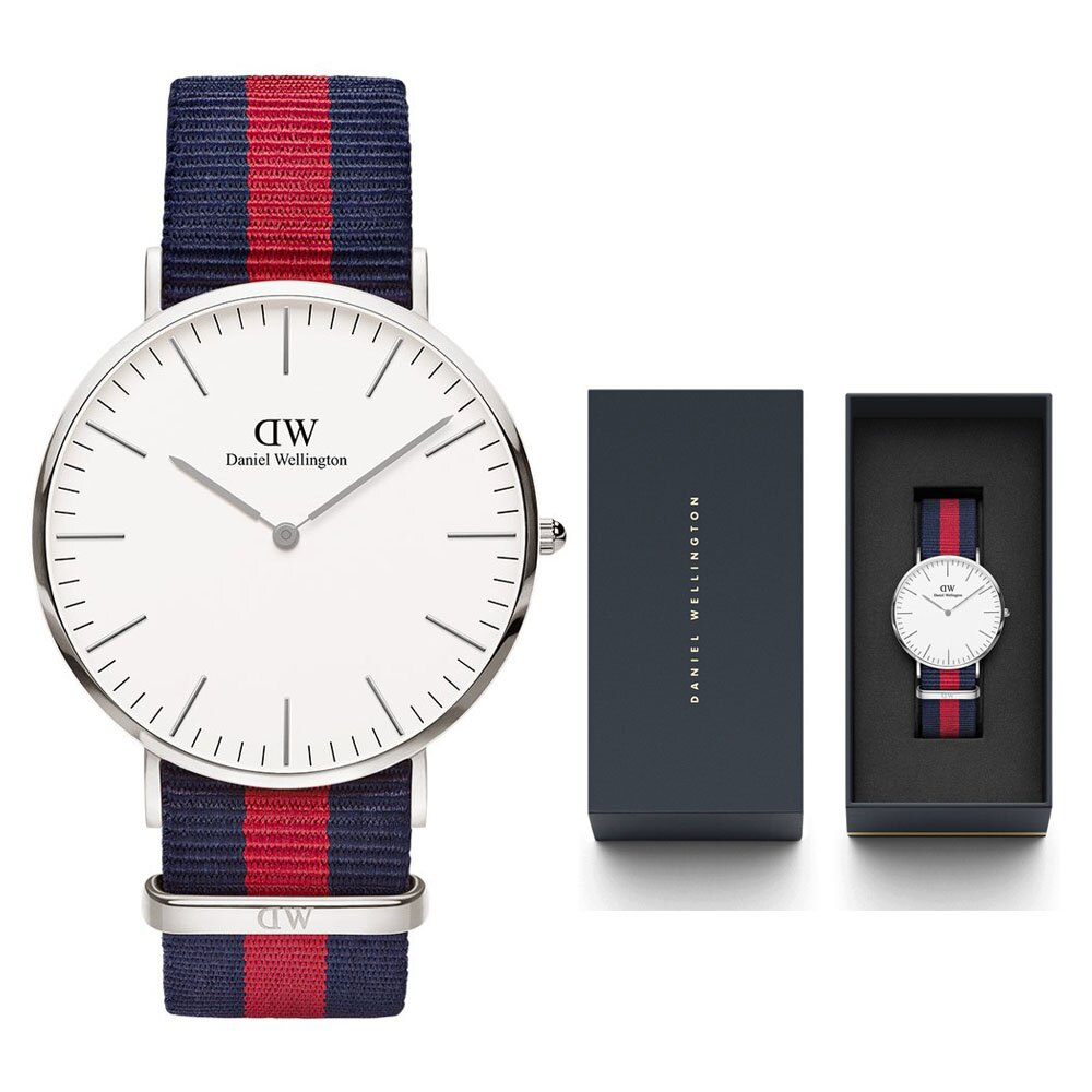 加贈 帆布錶帶+鋼化膜+DW手環【海外代購】DW Daniel Wellington 瑞典簡約風格 40mm /尼龍/經典款 DW00100015